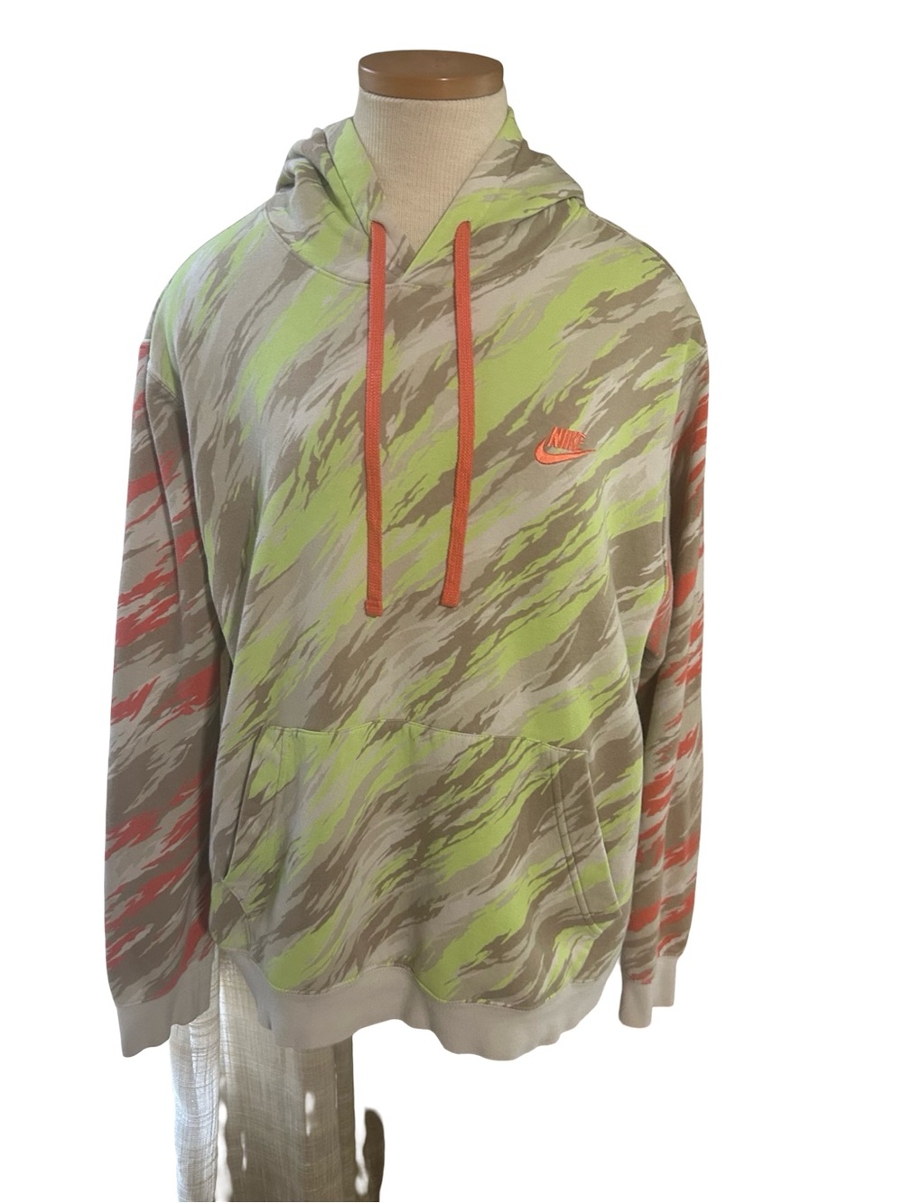 Nike Camo Hoodie Neon Green
Orange Swoosh Pullover Sweatshirt Size Large - Picture 3 of 9